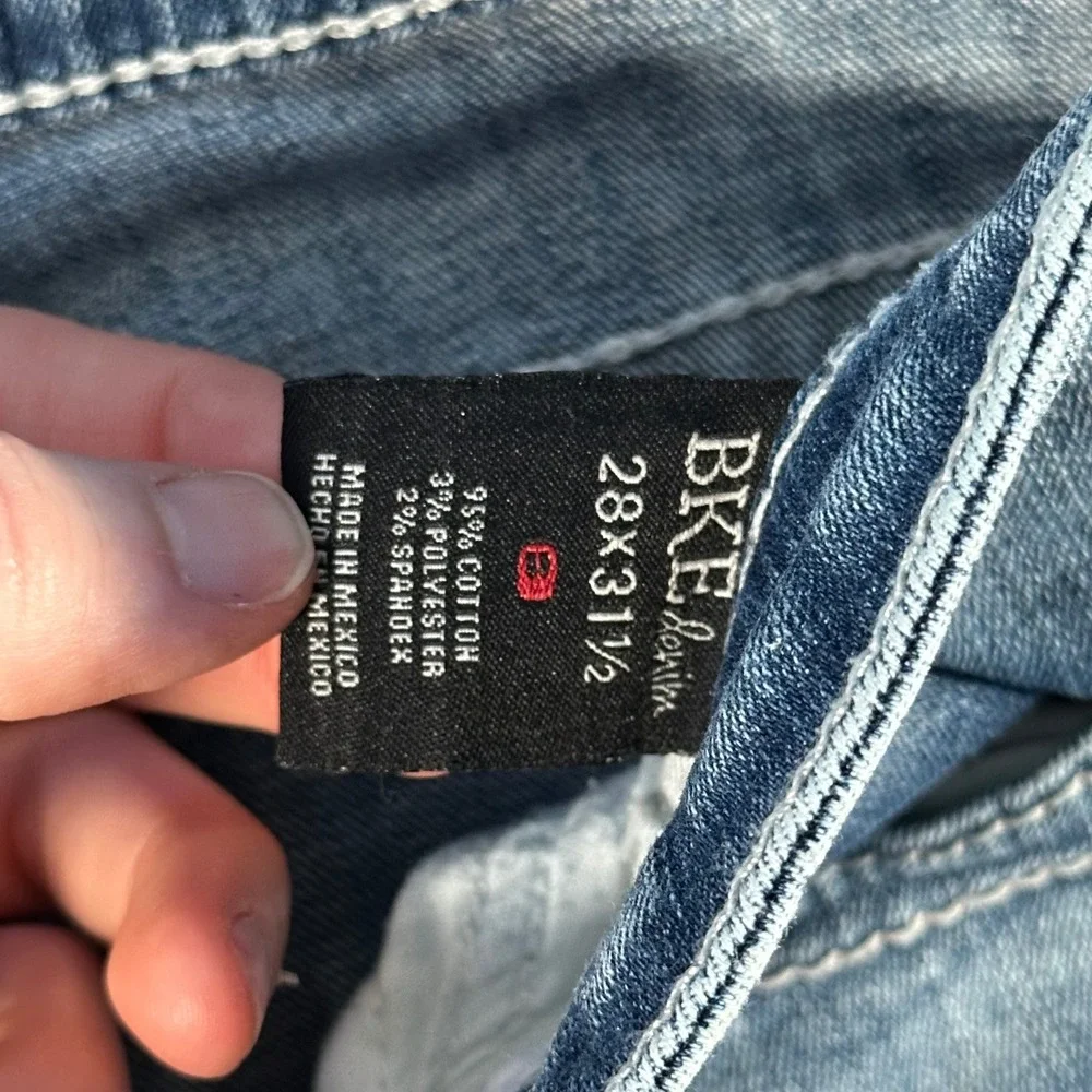 BKE Payton Bootcut Jeans Womens 28 Blue Good Medium Wash Contrast Stitch